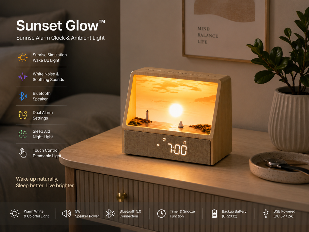 AuroraRise™ Sunrise Alarm Clock & Sleep Light