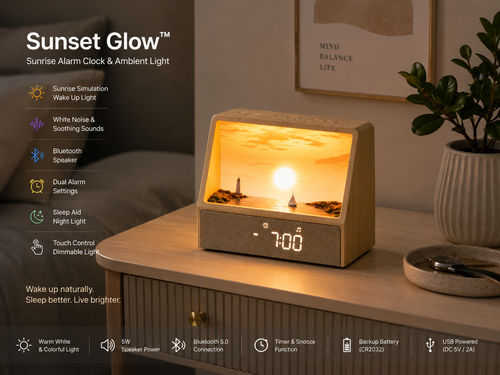 AuroraRise™ Sunrise Alarm Clock & Sleep Light