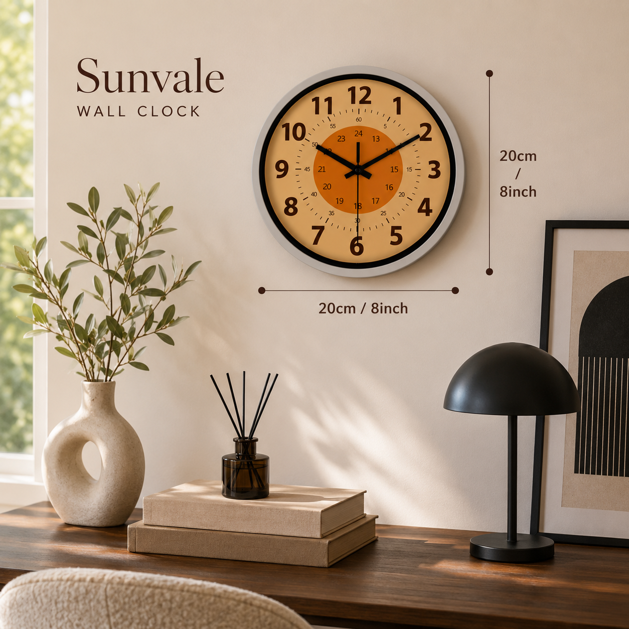 Sunvale™ Modern Silent Wall Clock