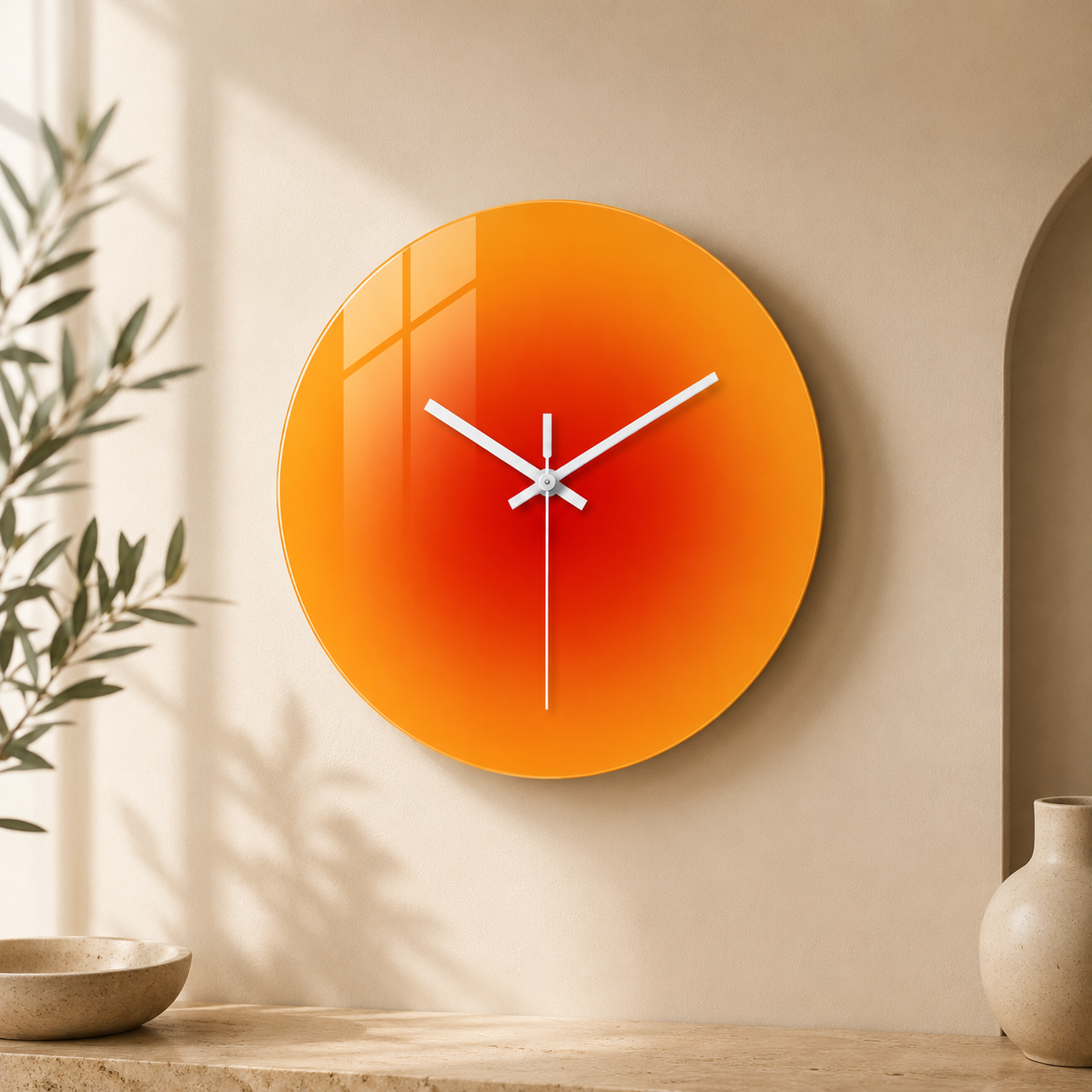 SunFlare™ Glass Wall Clock