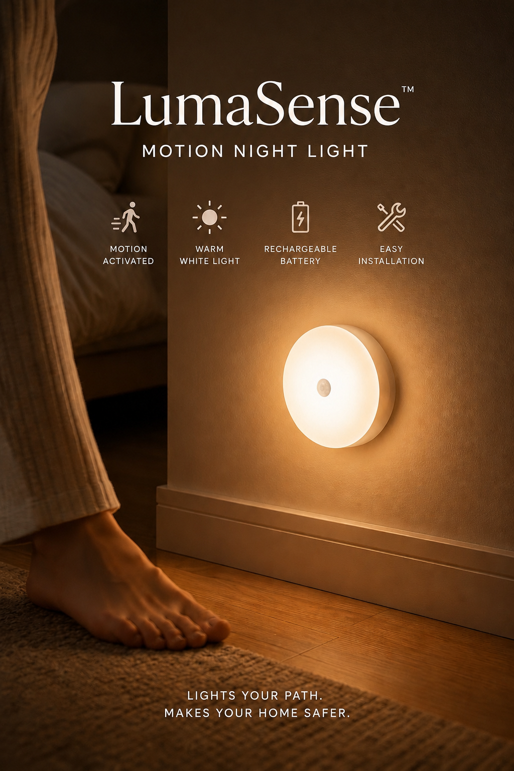 LumaSense™ Rechargeable LED Motion Sensor Night Light