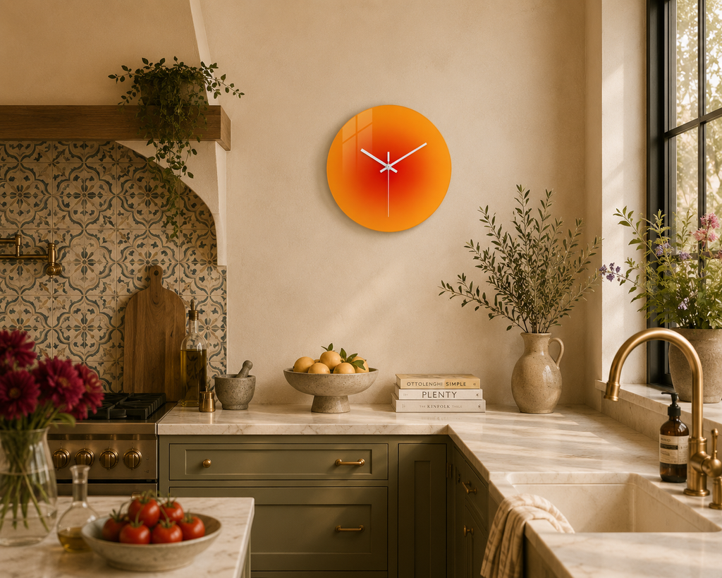 SunFlare™ Glass Wall Clock