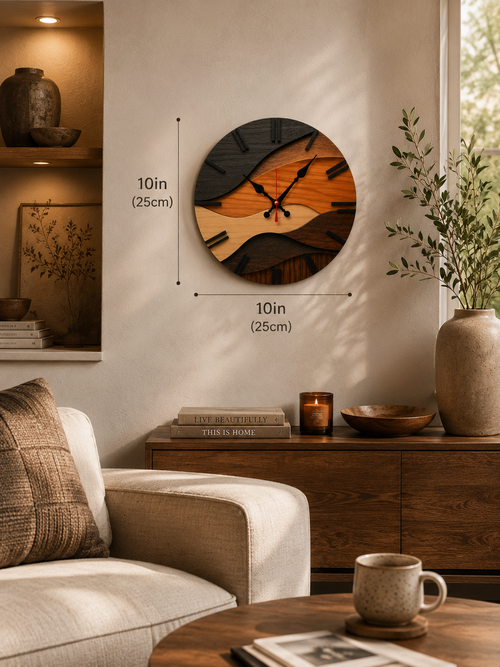 Driftwood™ 2D Silent Wall Clock